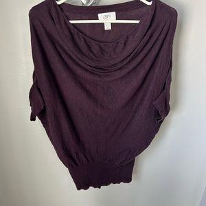 Ann Taylor LOFT purple cowl neck sweater size medium good condition